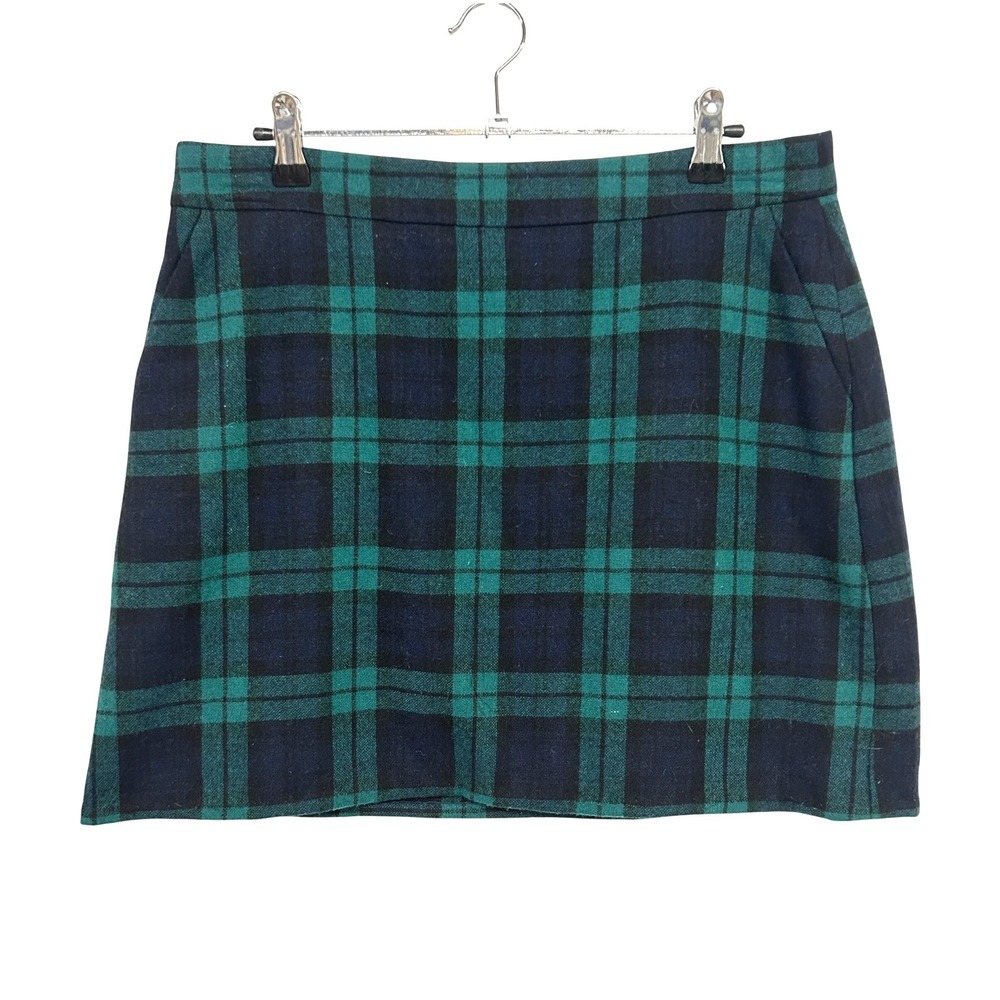 Blackwatch Plaid Wool Blend Mini Skirt Size 6 Academia Preppy Old Money Heritage